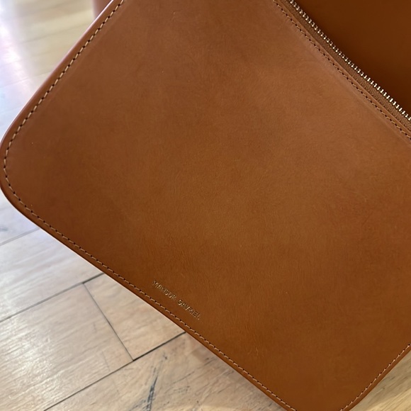 Mansur Gavriel Large Tote Cammello/Royal blue - Picture 13 of 16